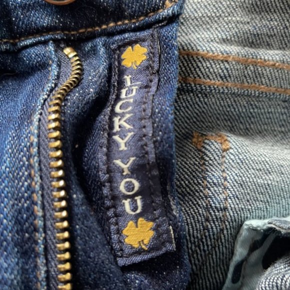 Lucky Brand blue dark wash Sweet Straight Mid-rise stretch cotton jeans Sz 4/27 - Picture 11 of 15